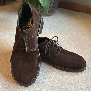 Donald J. Pliner Dark Brown Suede Oxfords
